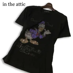 in the attic × DISNEY インジアティック ディズニー 半袖 ドナルドダック★ ラインストーン Tシャツ Sz.XL メンズ 黒のサムネイル