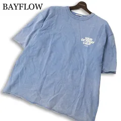 23SS★ BAYFLOW ベイフロー 春夏★ 半袖 ウォッシュ加工 カットオフ ビッグシルエット スウェット Tシャツ Sz.4 メンズのサムネイル