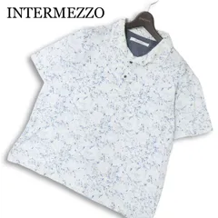INTERMEZZO インターメッツォ レナウン 春夏★ 半袖 ボタニカル柄 総柄 ポロシャツ 日本製 大きいサイズ 特大 Sz.3L メンズのサムネイル