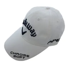 キャロウェイ CALLAWAY ゴルフキャップ 帽子 白 ホワイト 無地 ロゴ刺繍 マジックテープファスナー調整 /TL ■GY99のサムネイル
