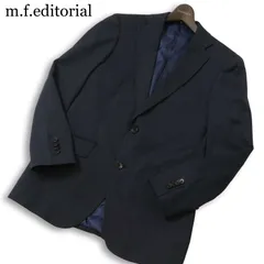 m.f.editorial タカキュー 通年★ 総裏 ヘリンボーン テーラード ジャケット Sz.Y4 メンズ 紺 ネイビーのサムネイル