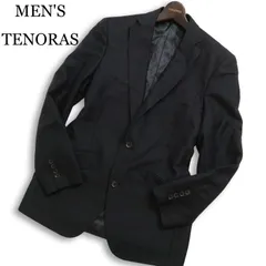MEN'S TENORAS メンズティノラス 通年 総裏★ ストライプ スリム テーラード ジャケット 日本製 Sz.L メンズ 黒のサムネイル