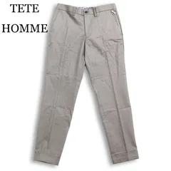 TETE HOMME テットオム 通年★ ストレッチ スリム ヘリンボーン スラックス パンツ Sz.4 メンズ グレーのサムネイル