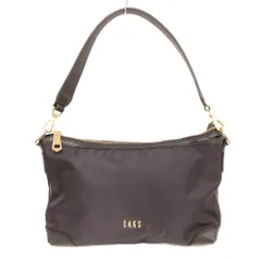 ダックス DAKS ワンショルダーバッグ ハンド 肩掛け 黒 ブラック ロゴ金具 /NU ■GY99のサムネイル