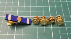 創価学会 会員バッジ 記念章  略綬風 ネクタイピン 計5点セット 金色 八葉蓮華 襟章 記章 徽章のサムネイル