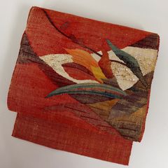 名古屋帯 八寸 正絹 渡文 真綿紬 金箔糸 西陣織 sh0159 - メルカリ