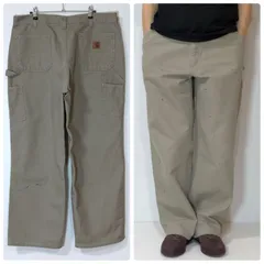 極太 ペンキ飛び 雰囲気系 Carhartt B11 DES Loose Original Fit カーハート ヘビーダック ペインターパンツ 実寸W38L30 デザート ベージュ ルーズオリジナルフィット ワークパンツ 厚手 ワイドバギー p26053642のサムネイル