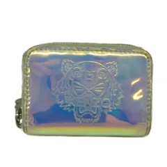 ケンゾー KENZO オーロラ コインケース 小銭入れ PVC レザー ラウンドファスナー ロゴ 型押し マルチカラー /XZ ■GY11のサムネイル