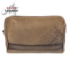 Berluti ベルルッティ カリグラフィ ブラウン シルバー金具 レザー クラッチバッグ セカンドバッグ メンズ 602503 【中古】 Berluti ベルルッティ カリグラフィ ブラウン シルバー金具 レザー