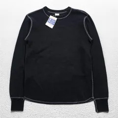 BUZZ RICKSON'S 日本製 サーマル 長袖 ロングスリーブ ワッフル Tシャツ S ブラック ロンT BR63755 未使用品のサムネイル