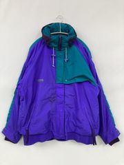 90sColumbiaコロンビアナイロンジャケットブルーパープルバイカラー