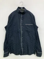 m.f.editorial シャツ/ブラウス M ブラック コットン その他総柄 ミドル丈 長袖 スタンドカラー メンズのサムネイル