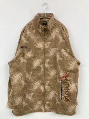 BAD BOY バッドボーイ ブルゾン 3L ベージュ コットン カモフラージュ柄 バックプリント ブランドロゴ 刺繍 ミドル丈 フードなし ジップアップ メンズのサムネイル