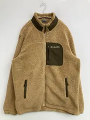 Columbia コロンビア ブルゾン XXL ベージュ ジップアップ フードなし 無地 ワンポイント ブランドロゴ ボア ミドル丈 メンズのサムネイル