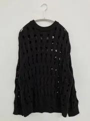 JUNRED ジュンレッド ニット/セーター M ブラック ニット 無地 ミドル丈 長袖 クルーネック(丸首) メンズ レディースのサムネイル