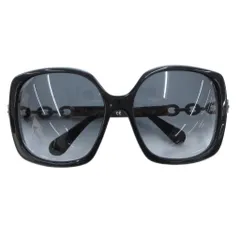 ダイアンフォンファステンバーグ DIANE von FURSTENBERG バタフライ サングラス チェーンデザイン セルフレーム 58口16 125 黒 ブラック /TL ■GY99のサムネイル