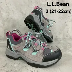 L.L.Bean エルエルビーン キッズ トレイルモデル ローハイカー トレッキングシューズ 3 21-22cm グレー ピンク アウトドア 子供用 靴 スニーカー 登山 遠足 通学 キャンプ ウォーキング 運動靴 ★ ■■のサムネイル