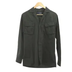 ラルディーニ LARDINI シャツ S 黒 ブラック 長袖 開襟 フラップポケット /NP ■GY69のサムネイル