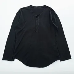 BRU NA BOINNE 日本製 サーマル ワッフル ヘンリーネック 長袖 ロングスリーブ Tシャツ ロンT L ブラック 8134-2-Lのサムネイル