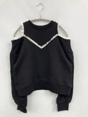 Treat Urself トリートユアセルフ スウェット F ブラック コットン 無地 レース 長袖 レディースのサムネイル
