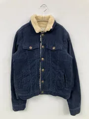 RODEO CROWNS ロデオクラウンズ ブルゾン 1 ネイビー コーデュロイ ボア バックプリント ブランドロゴ ミドル丈 フードなし ボタン留め メンズのサムネイル