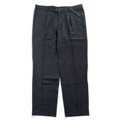 HUGO BOSS タック スラックス パンツ L グレー ダブルカフス センタープレスのサムネイル