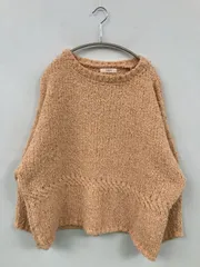 hinari ヒナリ ニット/セーター F ベージュ 無地 ショート丈 長袖 クルーネック(丸首) レディースのサムネイル