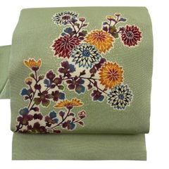 ̮⃝ 長尺 刺繍 桜 莇 名古屋帯 アンティーク名古屋帯 - メルカリ