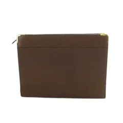 ヴァレンティノ ガラヴァーニ VALENTINO GARAVANI クラッチバッグ セカンドバッグ レザー ロゴ ネーム刻印入り 茶 ブラウン ■GY11 /MQのサムネイル