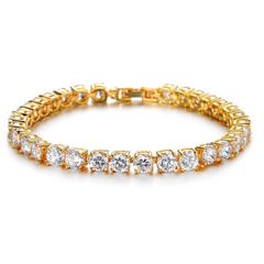 GLITTERカット テニスチェーンブレスレット モアサナイト 極太 18kgp 