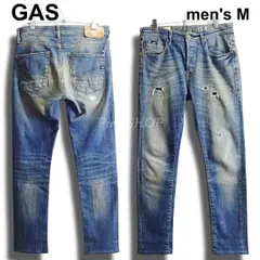 GAS　ガス　RAUL CARROT　W30（約80cm　W31相当）　キャロット デニムパンツ　ストレッチ　ヴィンテージ加工　インディゴ　ジーンズ　メンズのサムネイル