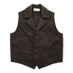 FILSON USA製 ウール ウエスタンベスト XL オリーブ ブラウン マッキノー 4ポケット ラペルカラーのサムネイル