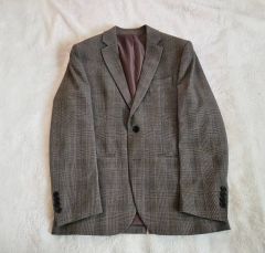 BEAMS F ビームスエフ テーラードジャケット グレンチェック シルク混