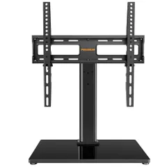 PERLEGEAR テレビスタンド 卓上タイプ 24~60インチ対応 耐荷重40kg 9段階高さ調節 左右30°首振り ロータイプ テレビ台 壁寄せ tvスタンド VESA75×75~400×400mmmtのサムネイル