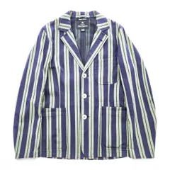 Nigel Cabourn 英国製 テーラードジャケット ストライプ ブレザー S ネイビー イングランド製 8081180006のサムネイル