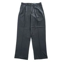 Eddie Bauer 00年代 ヴィンテージ ワイド 2タック スラックス パンツ L グレー プリーツ ダブルカフスのサムネイル