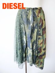 新品未使用】DIESEL ディーゼル アシンメトリー ミニスカート 総柄 