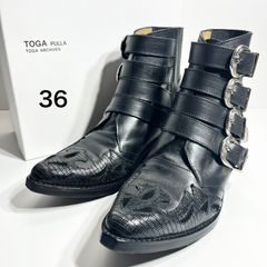 TOGA PULLA メタルヒール ショートブーツ 黒 38 保管袋付き - メルカリ