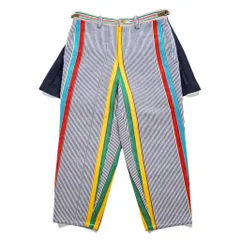 DOVER STREET MARKET GINZA限定 FACEWEL ( FACETASM × DIGAWEL ) 日本製 3WAY マルチカラー ストライプパンツ プリーツスカート付き COMME des GARÇONSのサムネイル