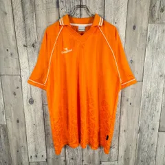 OLD DIADORA 90s ディアドラ オレンジ 半袖 ラグラン サッカー ユニフォーム ゲームシャツ 速乾 Tシャツ メンズ XO サイズのサムネイル