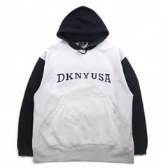 DKNY USA ( Donna Karan New York ) 90年代 プルオーバー パーカー L グレー コットンのサムネイル