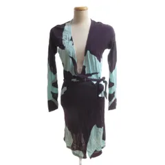 ダイアンフォンファステンバーグ DIANE von FURSTENBERG 美品 カーディガン F 紫色 パープル 抽象柄 Vネック /SJのサムネイル