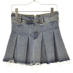 【X-GIRL】105253032001 BOX PLEAT DENIM MINI SKIRTデニムスカートのサムネイル