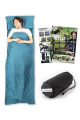 [전문 산악인과 공동 개발] 이너 침낭 (기존 제품보다 55g 가벼움), 이너 시트, 침낭, 봉투형 [국내 테스트를 거친 소재 사용], 캠핑, 여행용 시트, 등산, 산장, 주차, 미드스테이 토끼캠프 (블루) [블루]