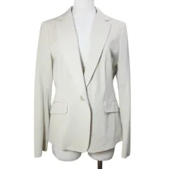 ミッシェルクラン MICHEL KLEIN テーラードジャケット シングル 背抜き 40 L相当 ベージュ /Xのサムネイル