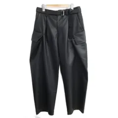 サカイ sacai 25AW Faux Leather Pants フェイクレザーカーゴパンツ 2 黒 ブラックのサムネイル