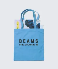 ビームス BEAMS レコズ エコバッグ ブルーのサムネイル