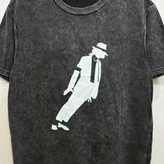 新品 マイケルジャクソン Michael Jackson バンドTシャツ ミュージックTシャツ ウォッシュド加工 Mサイズ 古着加工 バンティー バンT ロック 半袖 夏物 夏服 プリント グラフィック アメカジ アメリカ USA ダンス シルエットのサムネイル