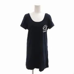 ダブルスタンダードクロージング ダブスタ DOUBLE STANDARD CLOTHING チュニックカットソー ミニワンピース ロゴデザイン 半袖 F 紺 ネイビー /FTのサムネイル