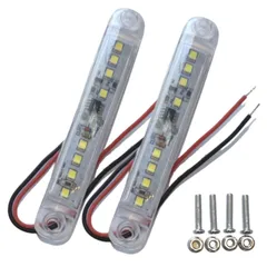 ティーグルブラン 汎用 サイドマーカー ミニ マーカー ランプ LED デイ ライト ストロボ トラック 高輝度 24V 2個 セット 白 ホワイト [ホワイト]のサムネイル